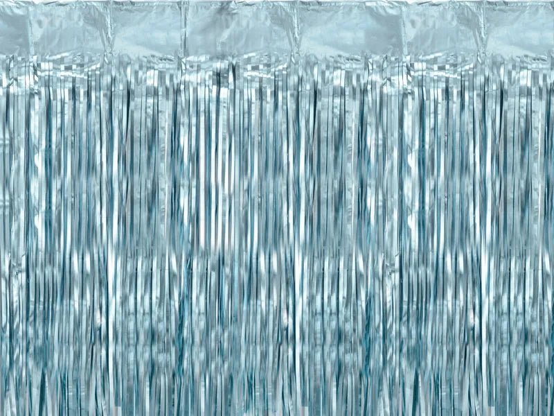 Blauwe Deurgordijn Metallic Folie 2m
