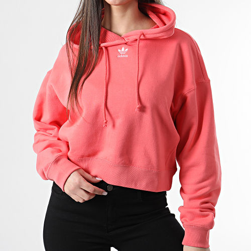 Sweat Capuche Femme Crop HC4592 Rose