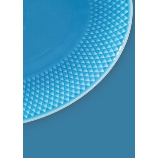 Lyngby Porcelæn Rhombe Color Ovalt Serveringsfad, Blå, 21,5x28,5 cm