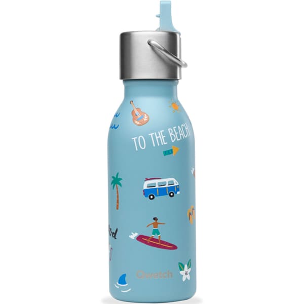 Bouteille isotherme QWETCH INSULATED STAINLESS STEEL BOTTLE KIDS HONOLULU 350 ML STEEL BLUE