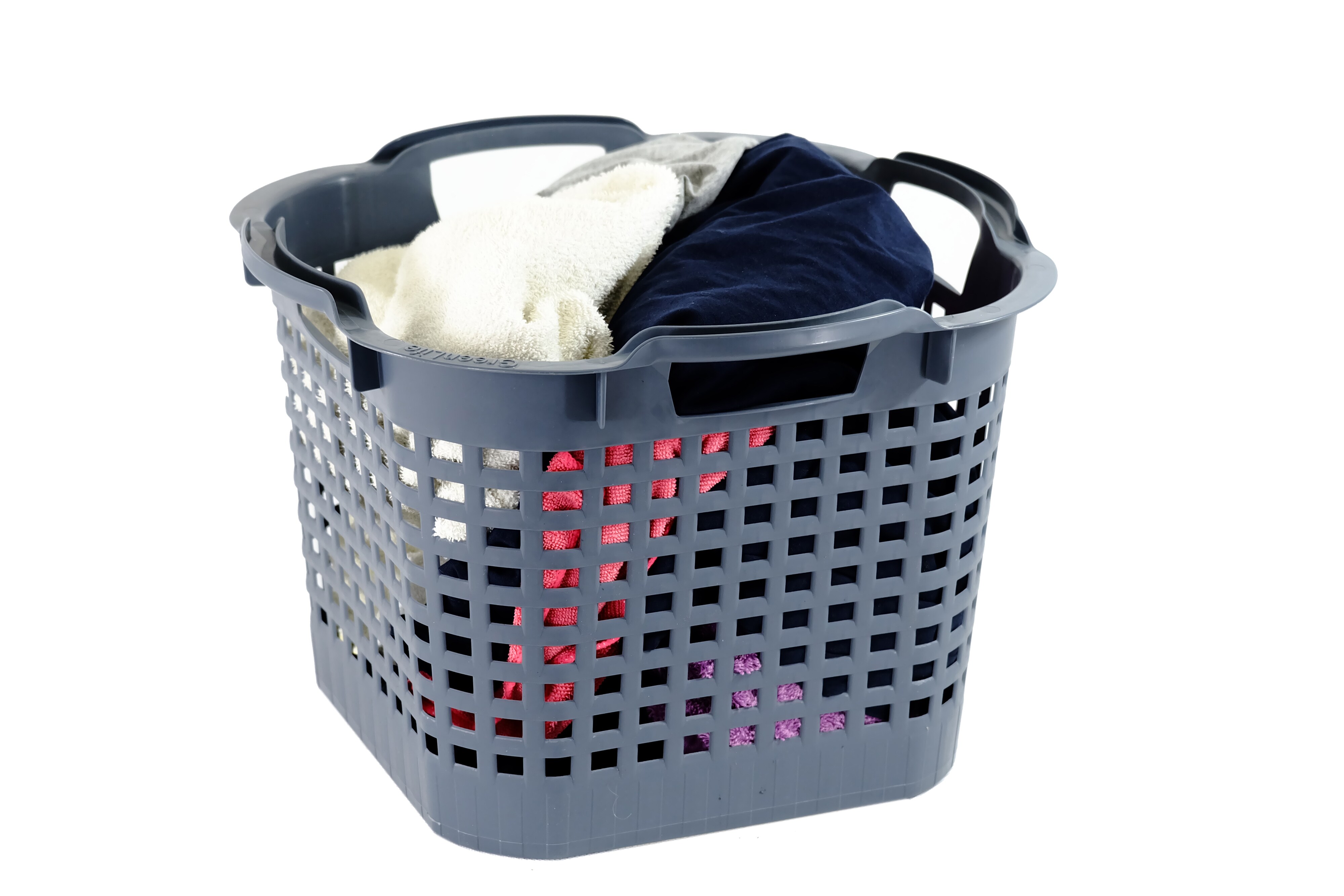 GreenLife Uni-Korb 25 kg, 3 Stück, drehstapelbar, grau