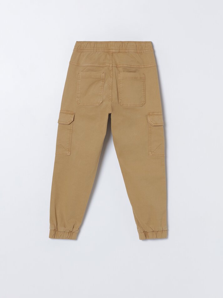Calça jogger cargo - Bege