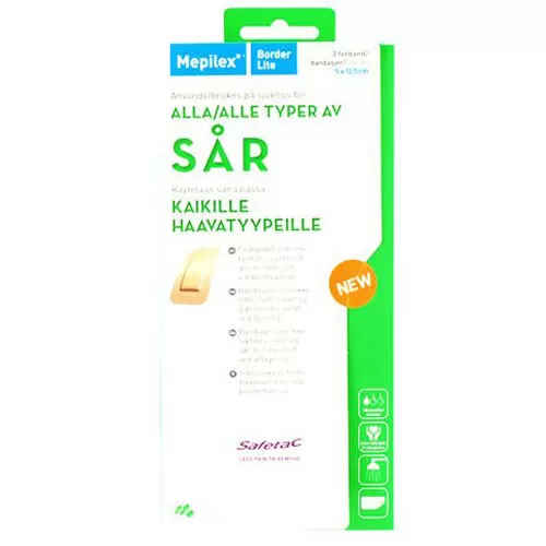 Mepilex Border Lite, 5 x 12,5 cm. - 3 stk.