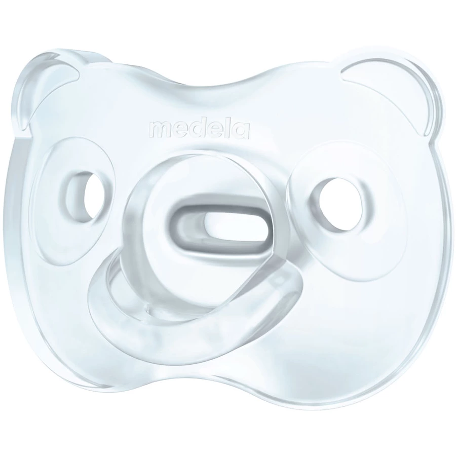 Medela Baby Schnuller Soft Silicone 6-18 Monate DUO in hellblau, 4 Stück