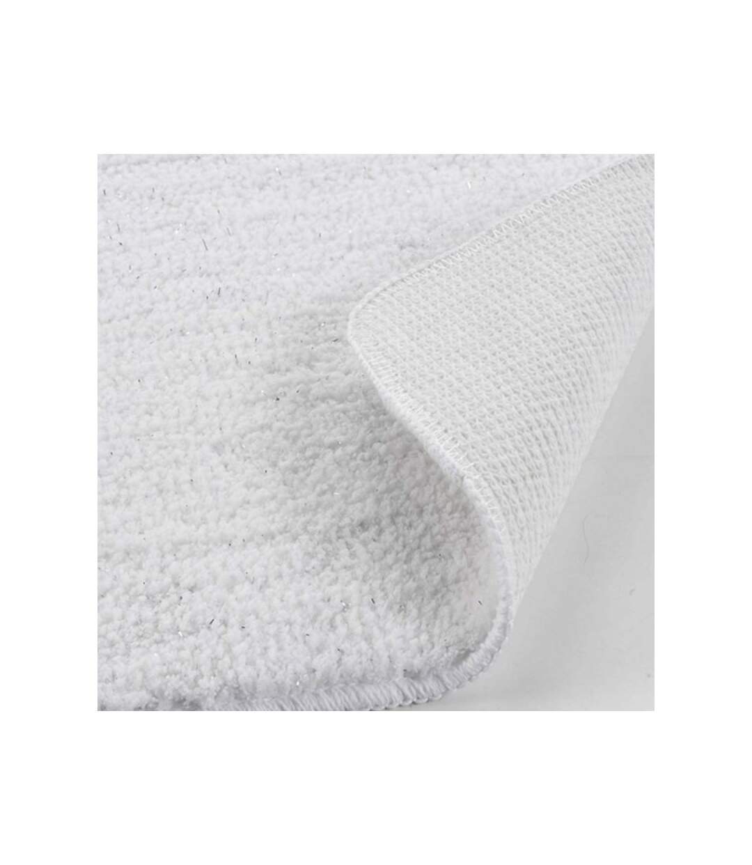Tapis de Bain Microfibre Métallisé 45x75cm Blanc