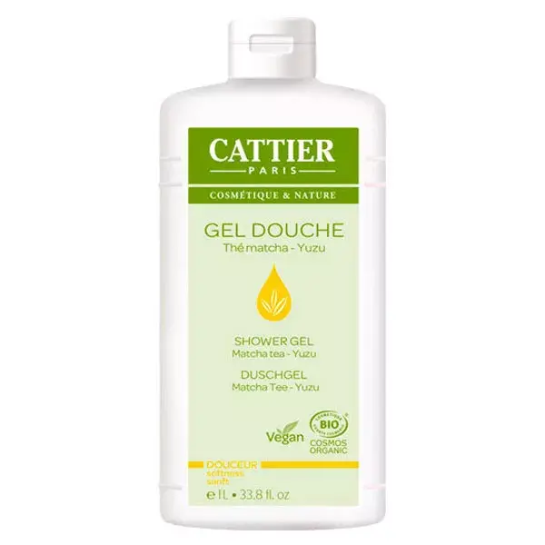 Gel de Banho Cattier Organic Matcha Yuzu Tea 1L