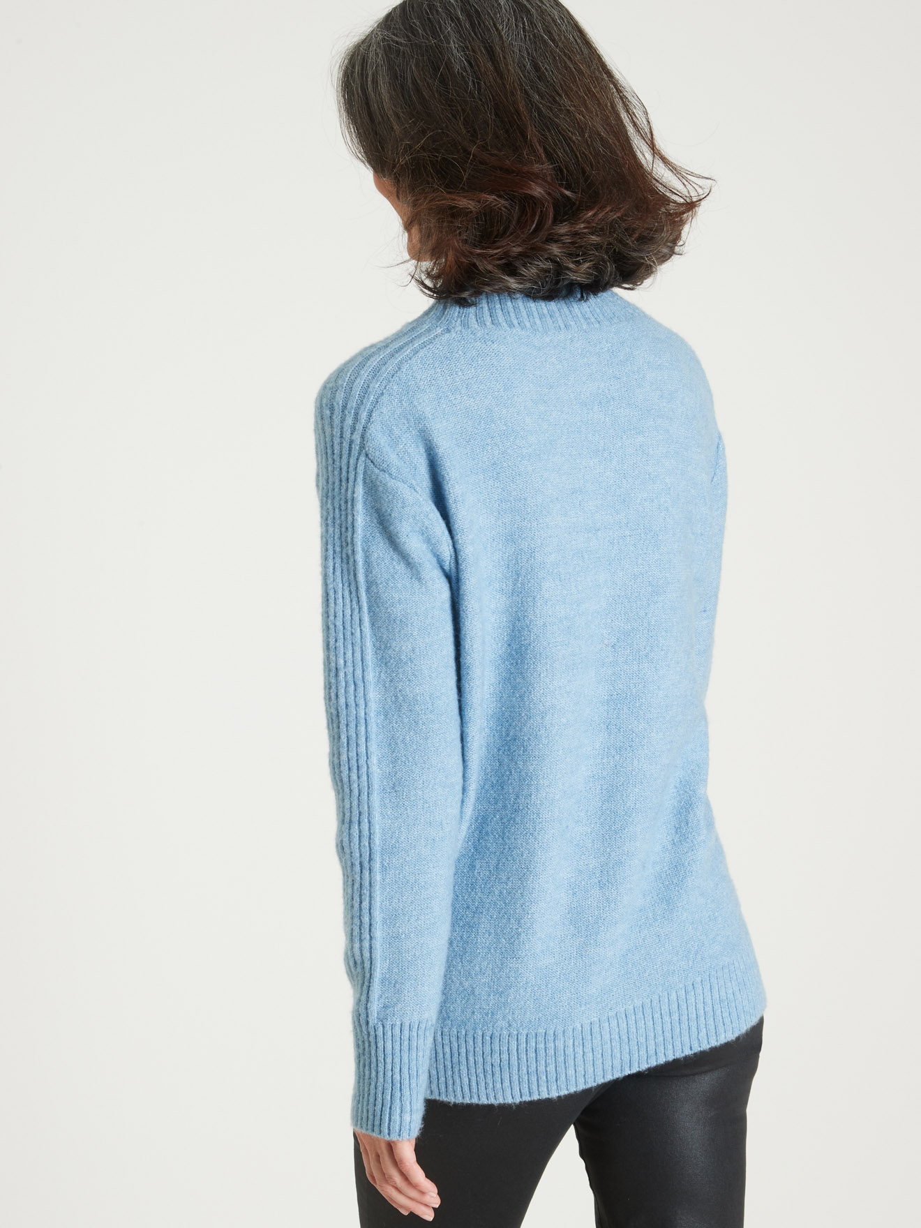 Pull col montant en jersey envers