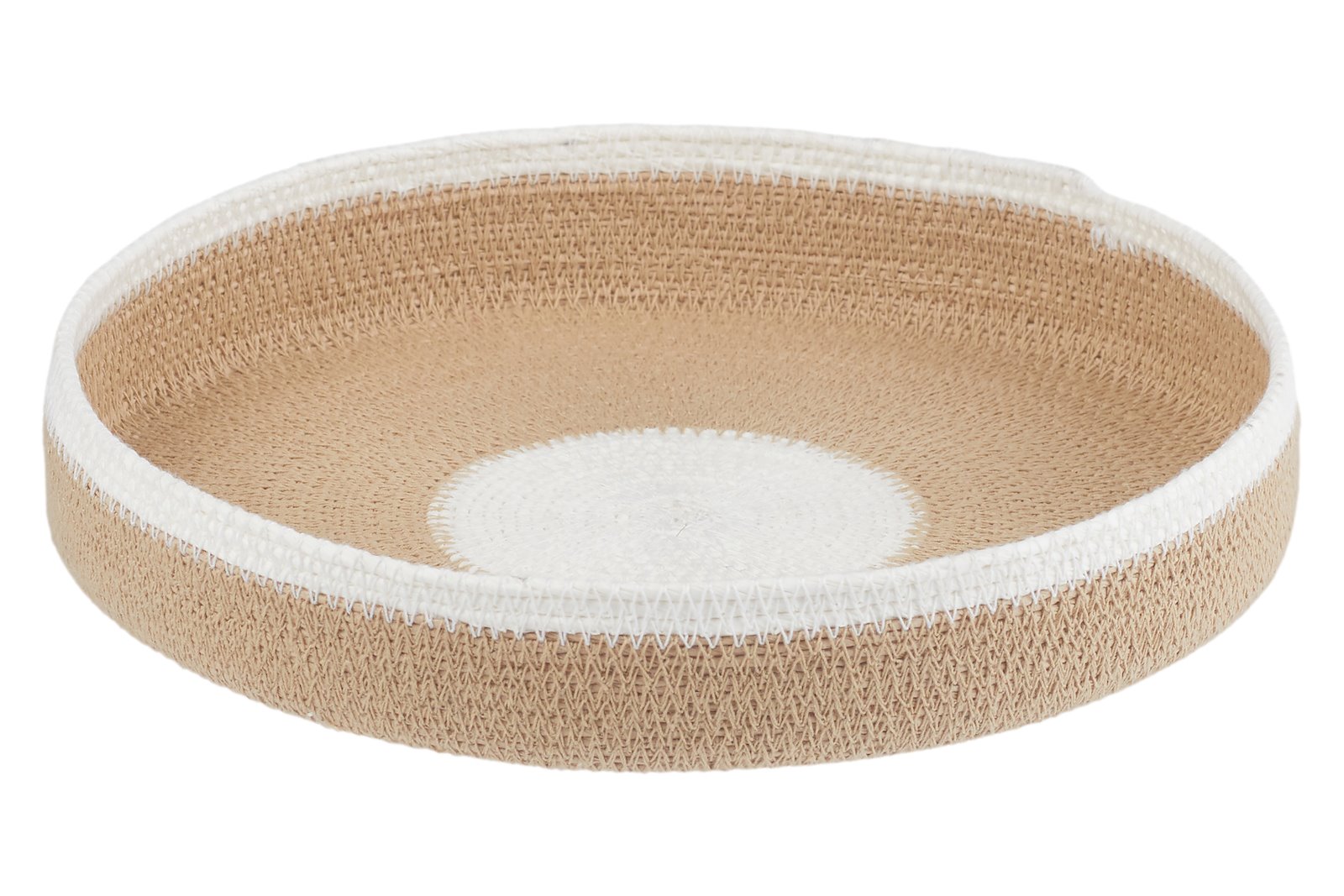 Agra kurv Natur/hvit Ø23 H4 cm