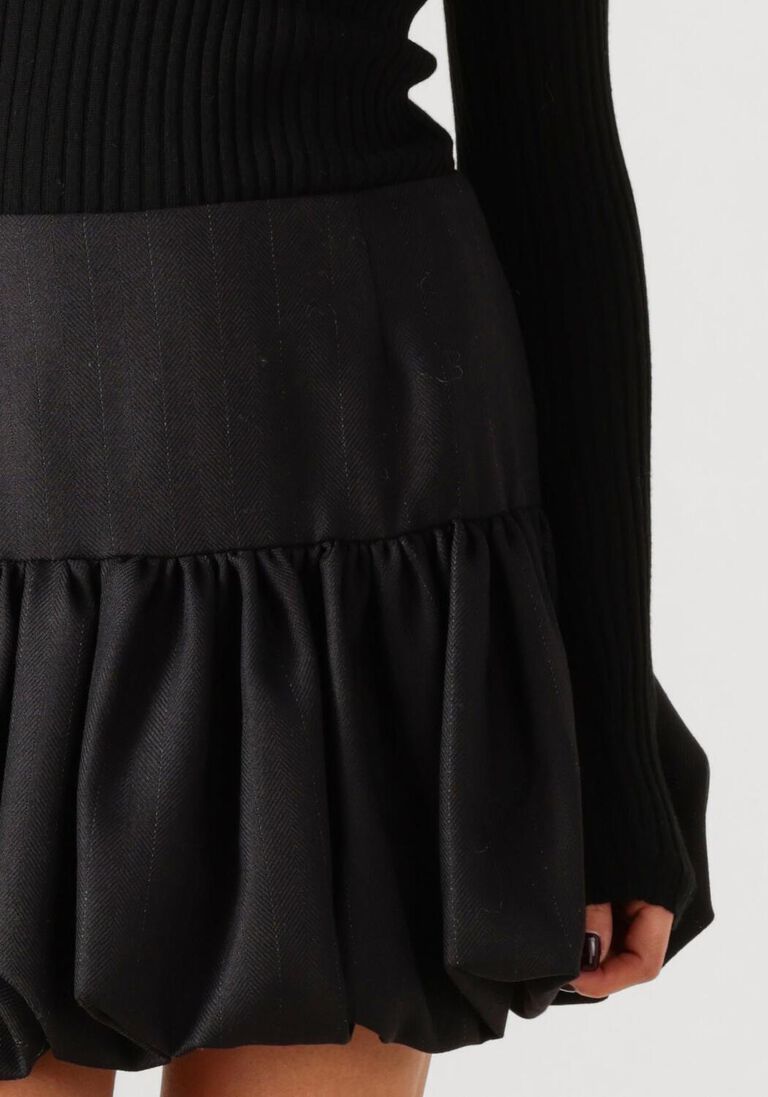 zwarte herskind minirok laja wool skirt