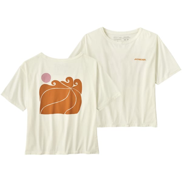 T-shirt PATAGONIA W'S SUNRISE ROLLERS ORGANIC EASY CUT TEE BIRCH WHITE