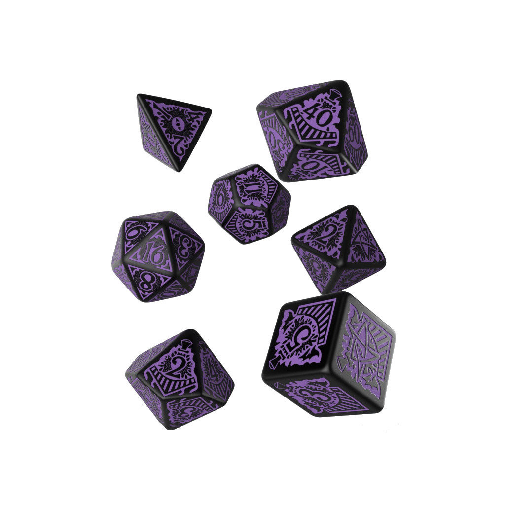 Set de 7 Dés - Call of Cthulhu - Noir / Violet
