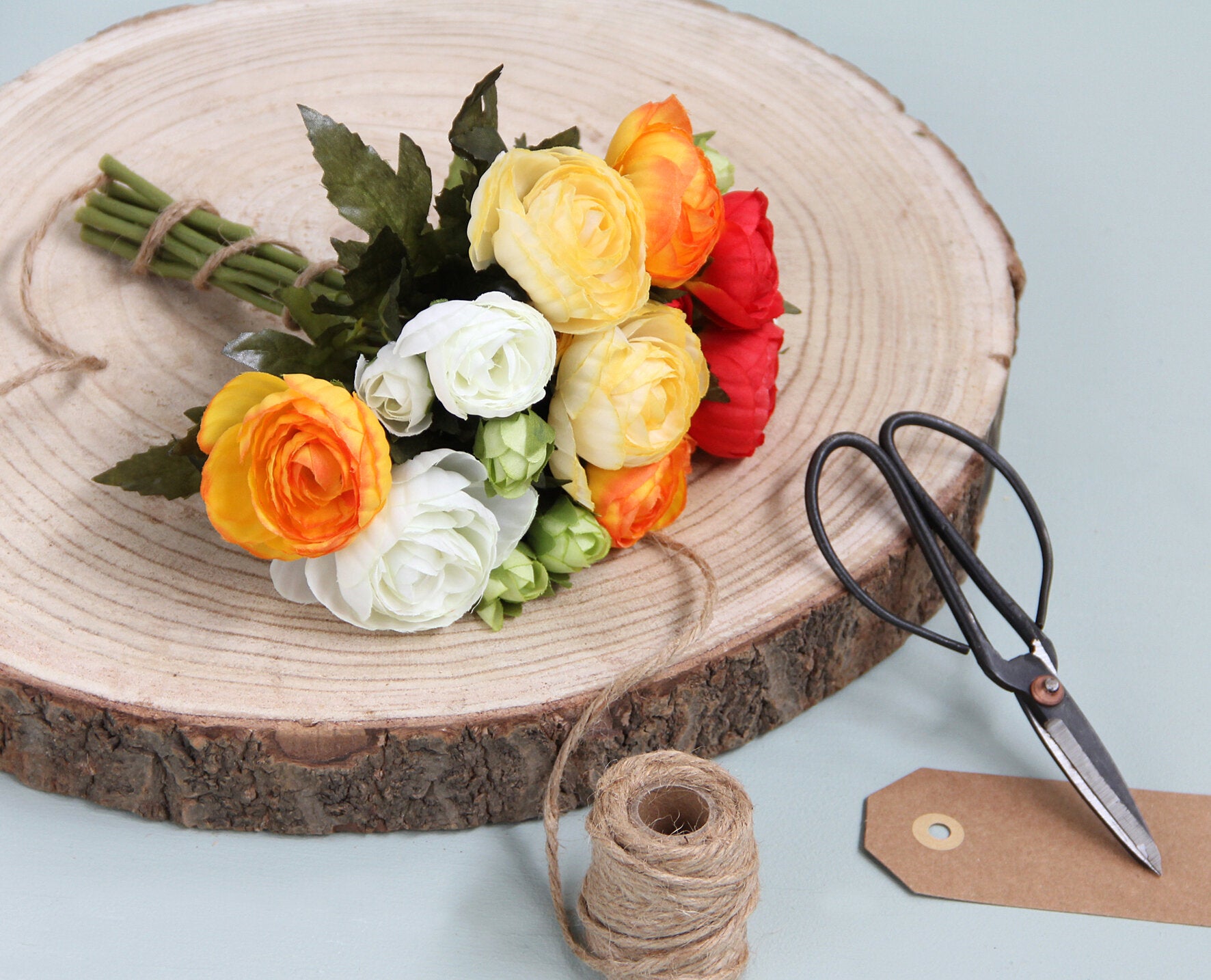 Mica Decorations Boeket ranunculus oranje - l22xd19cm