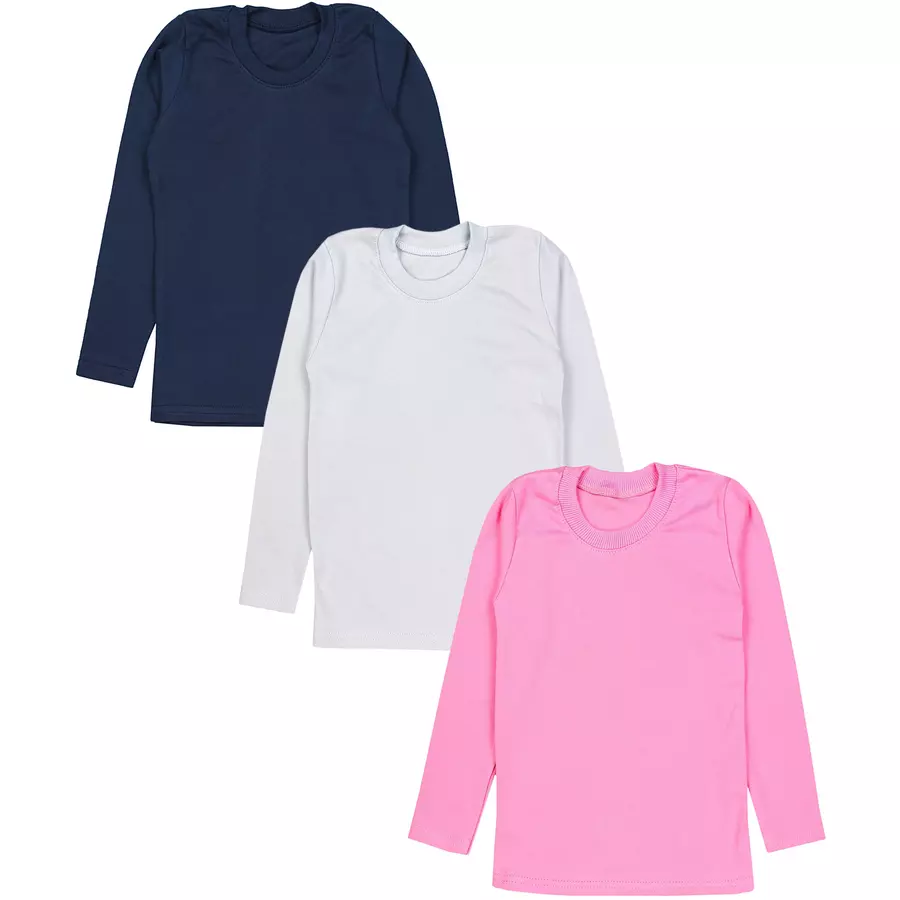 TupTam Mädchen  Langarmshirt 3er Pack dunkelblau