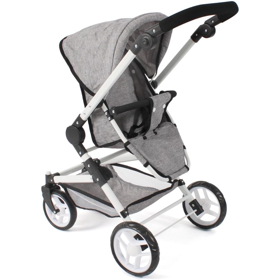 BAYER CHIC 2000 Kombipuppenwagen Fides 3 in 1 grau