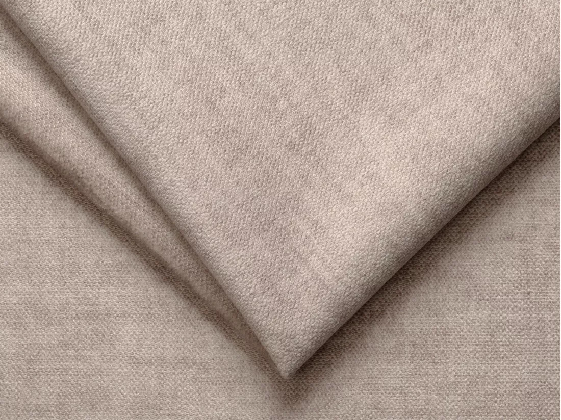Canapé d'angle droit en tissu et velours taupe NIVORIA