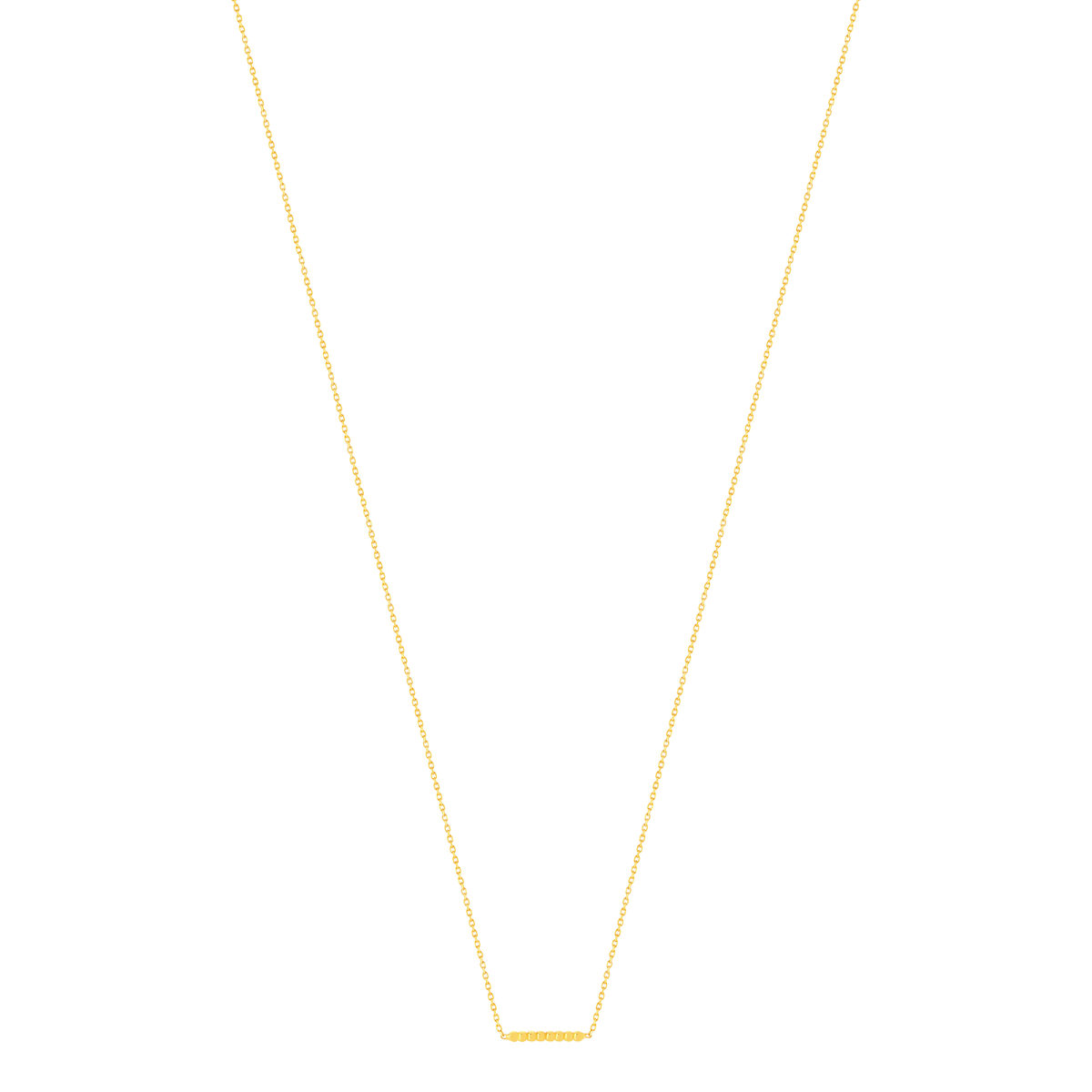 Collier or 375 jaune, motif boules 45 cm