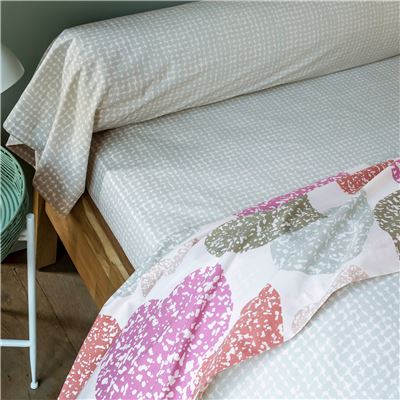 Linge de lit flanelle motif coeurs - BECQUET CRÉATION
