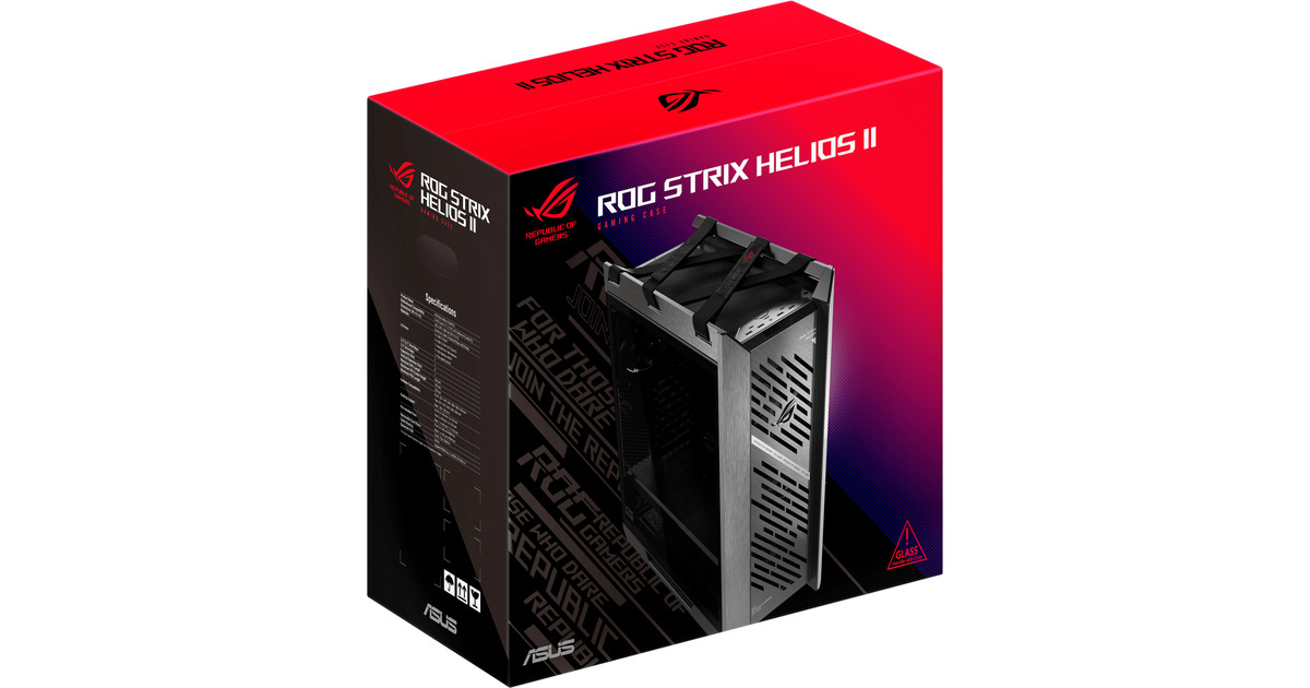 ASUSROG STRIX HELIOS II GX601S midi tower behuizing  (Zwart | 4x USB-A | 2x USB-C | RGB | Tempered Glass)