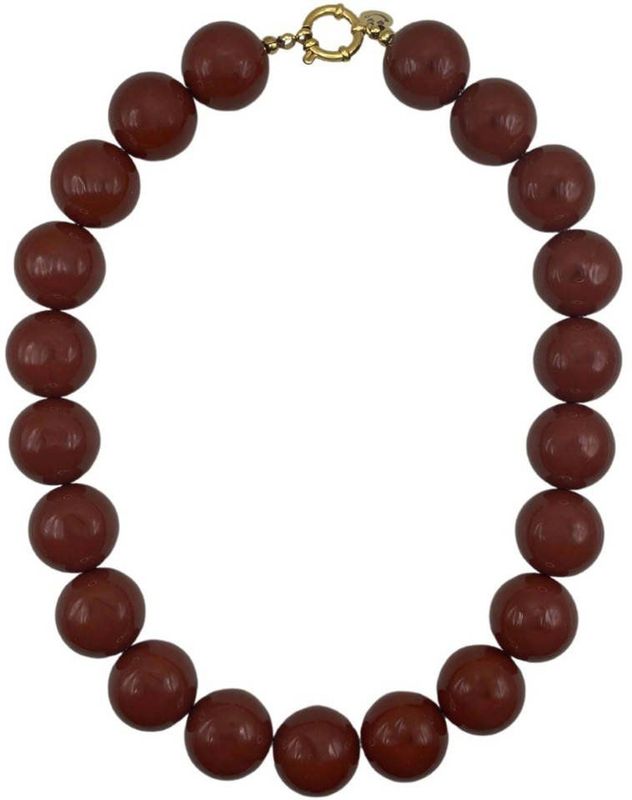Bonnie Studios - Ketting - Bruin - Acryl Kralen - Lichtgewicht Accessoire