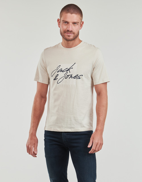 Jack & Jones - JJZURI TEE SS CREW NECK - Beige