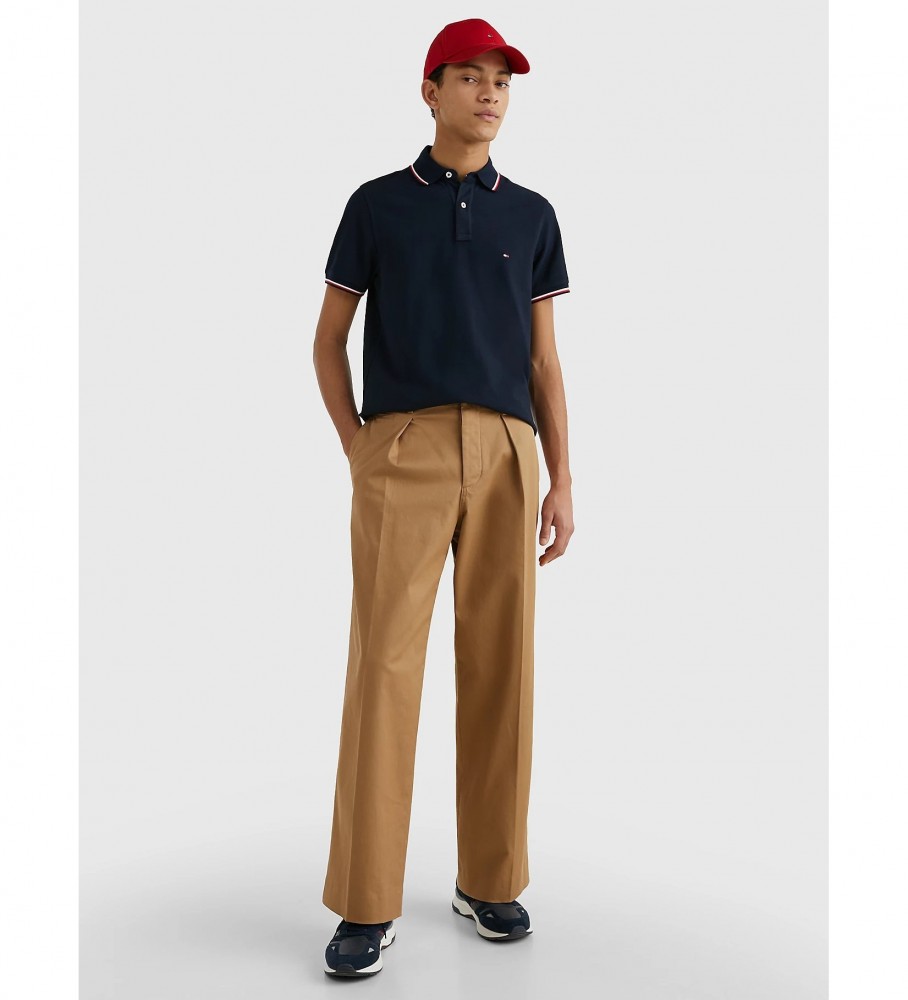 Polo Tommy Hilfiger Core Tipped Slim estilo marinheiro