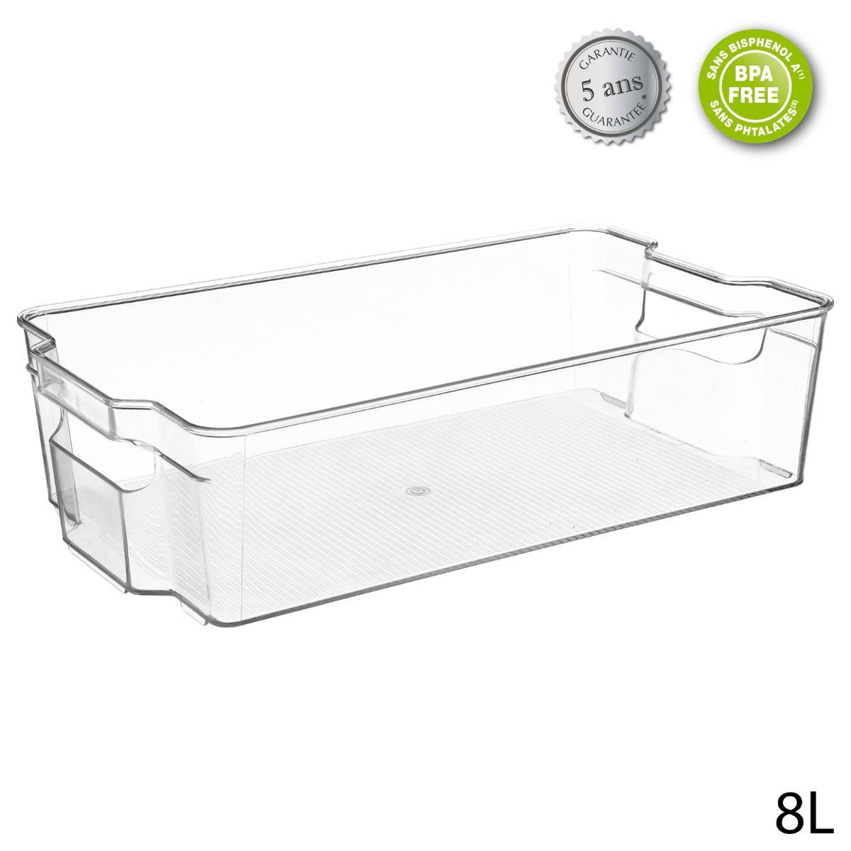 BAC DE RANGEMENT FRIGO 8L 37X22CM
