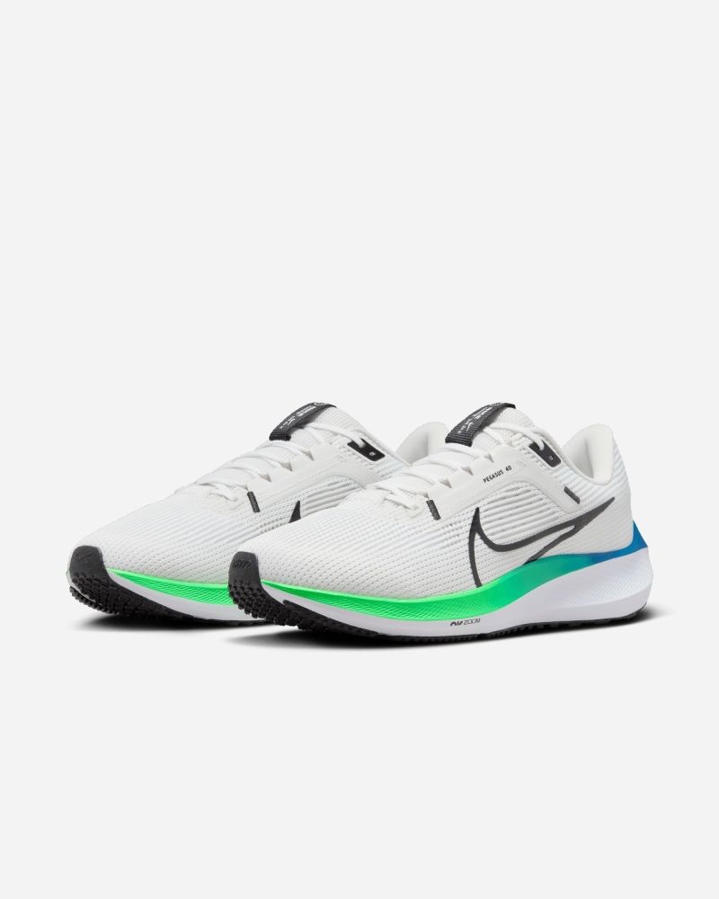 Chaussures de running Nike Pegasus 40 Blanc & Vert pour homme