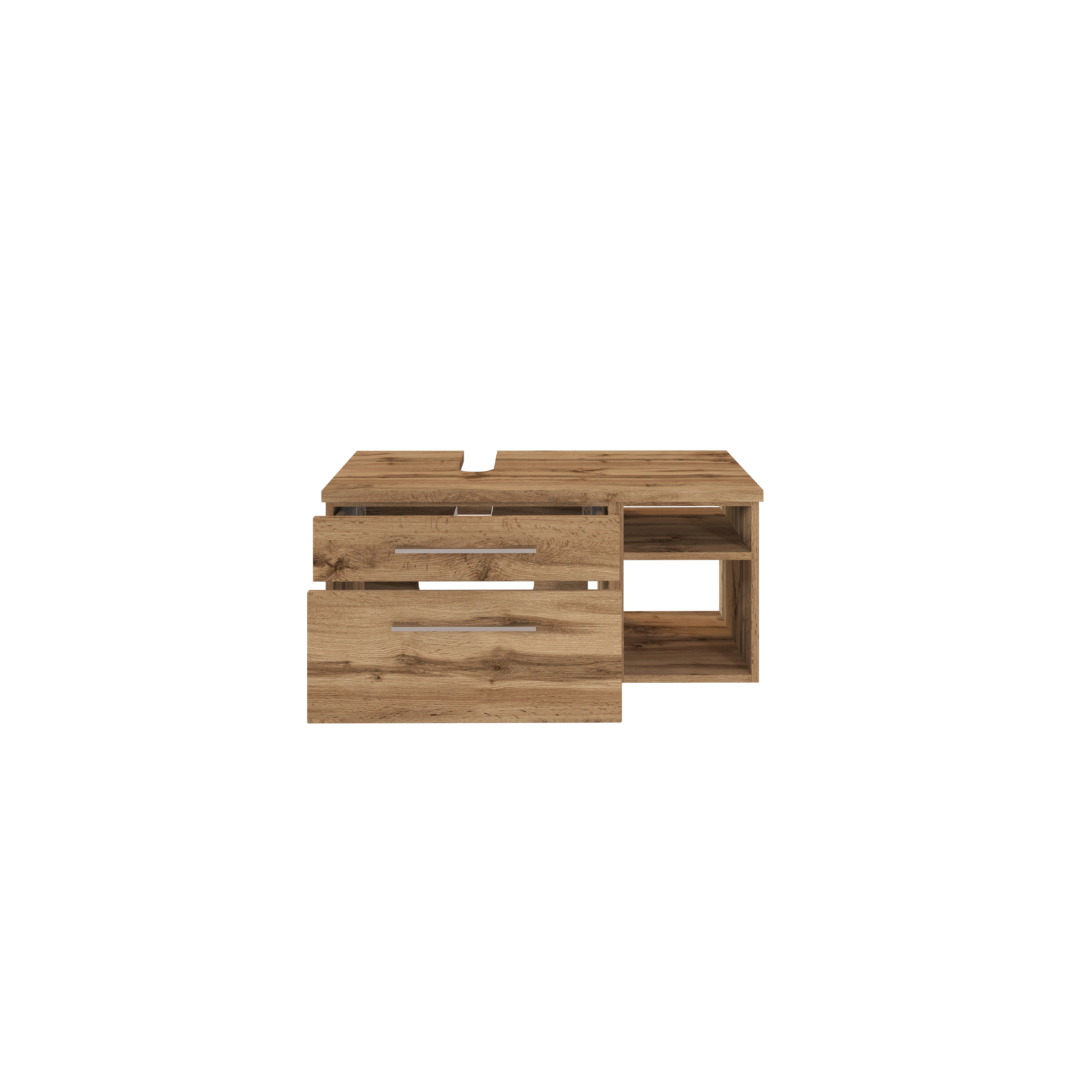 Unterbeckenschrank DAVOS - Wotaneiche - 90 cm breit - links