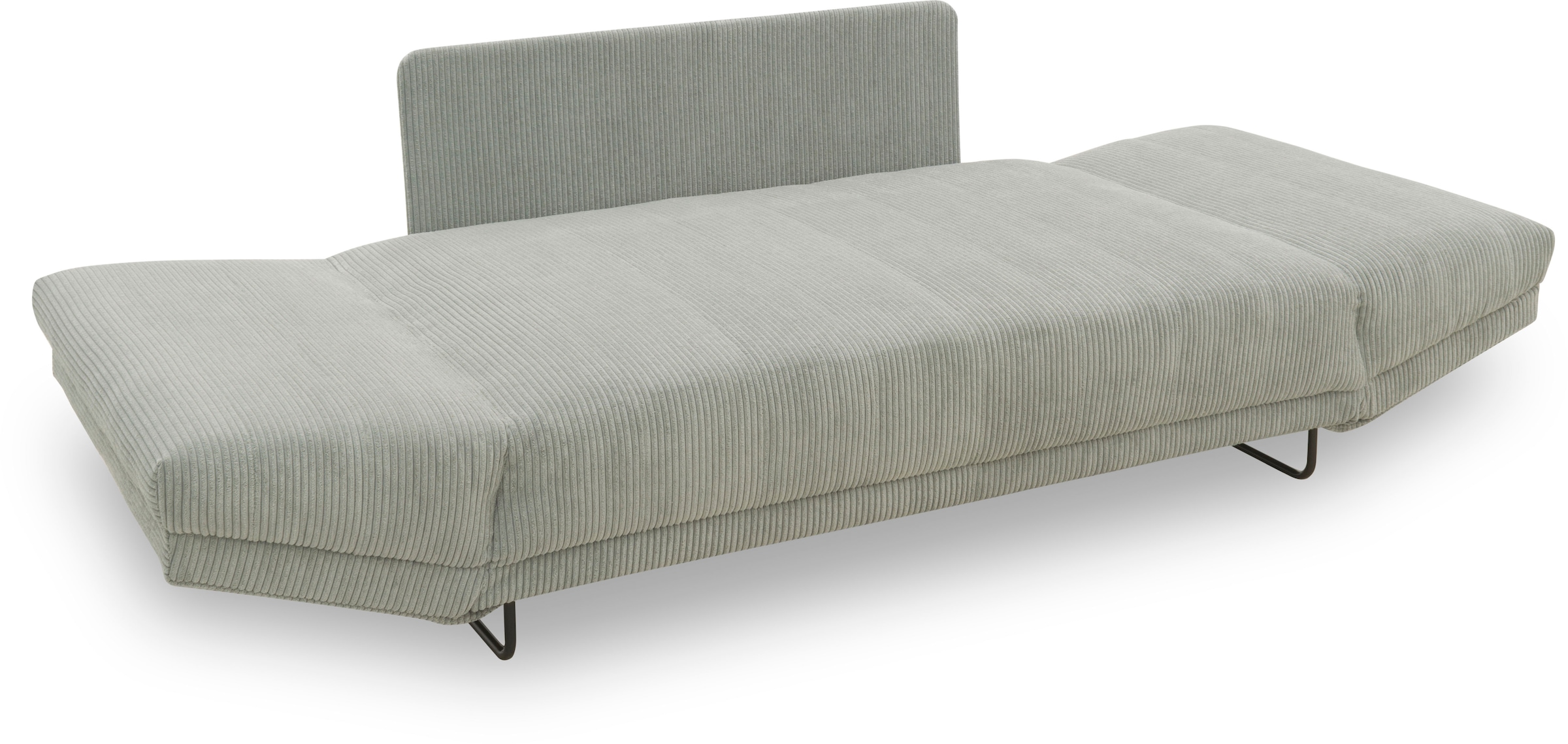 INOSIGN Schlafsofa »Jadelyn mit klappbaren Armlehnen, Bettsofa mit Federkern, Breite 250cm« Federkern, Cord-Bezug, incl. 2 Armlehnkissen, Liegefläche 97x250 cm