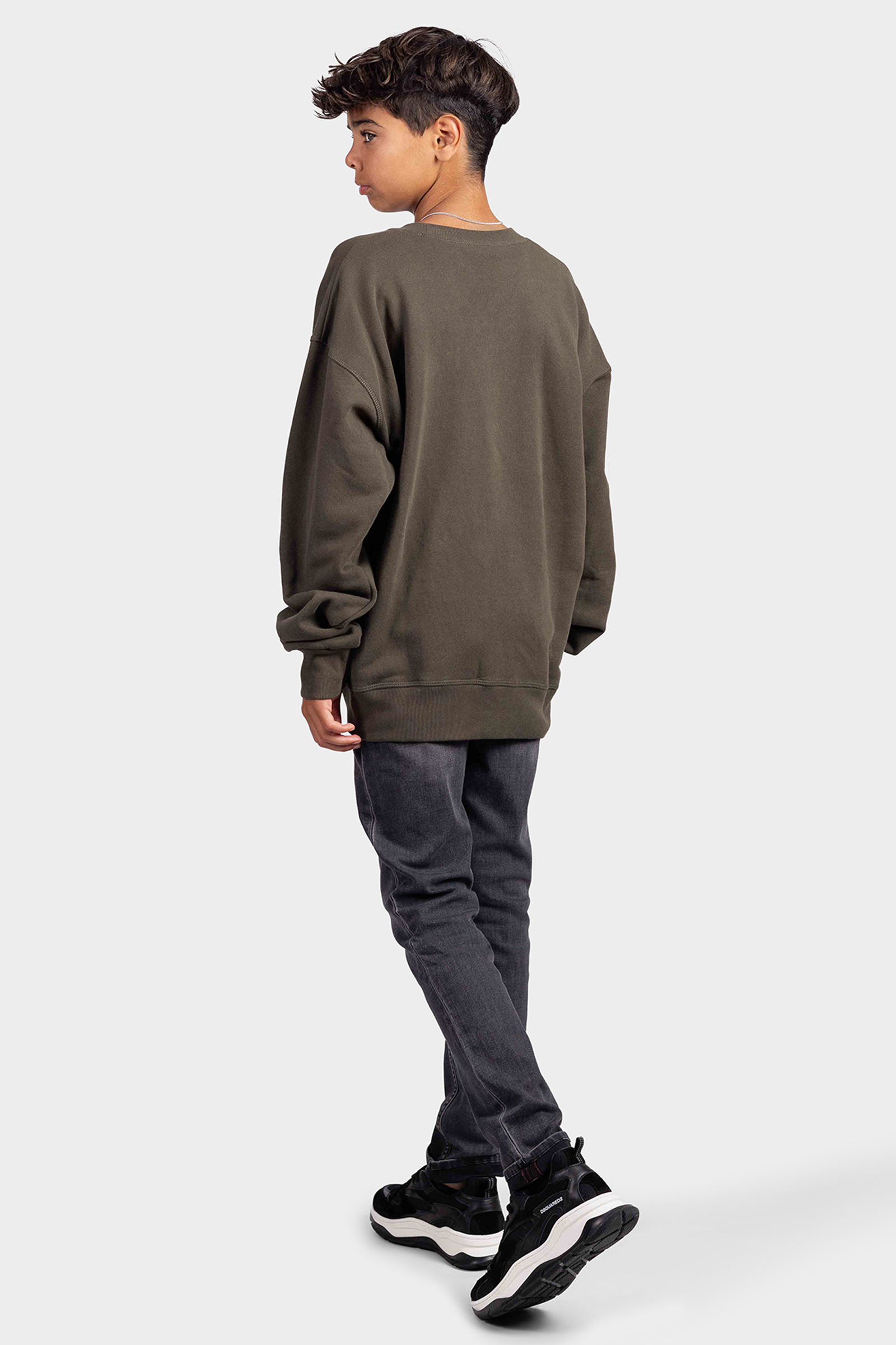 Dsquared2 Slouch Fit Sweater KIDS Army