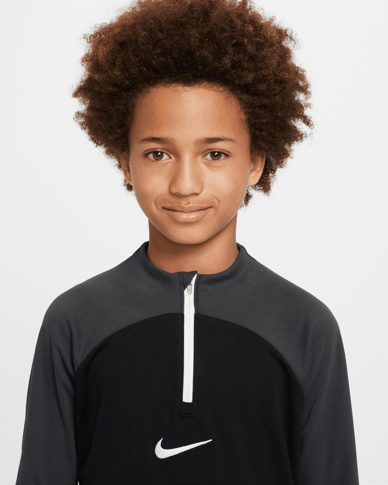 Haut d'entrainement 1/4 Zip Nike Academy Pro Noir & Anthracite pour enfant