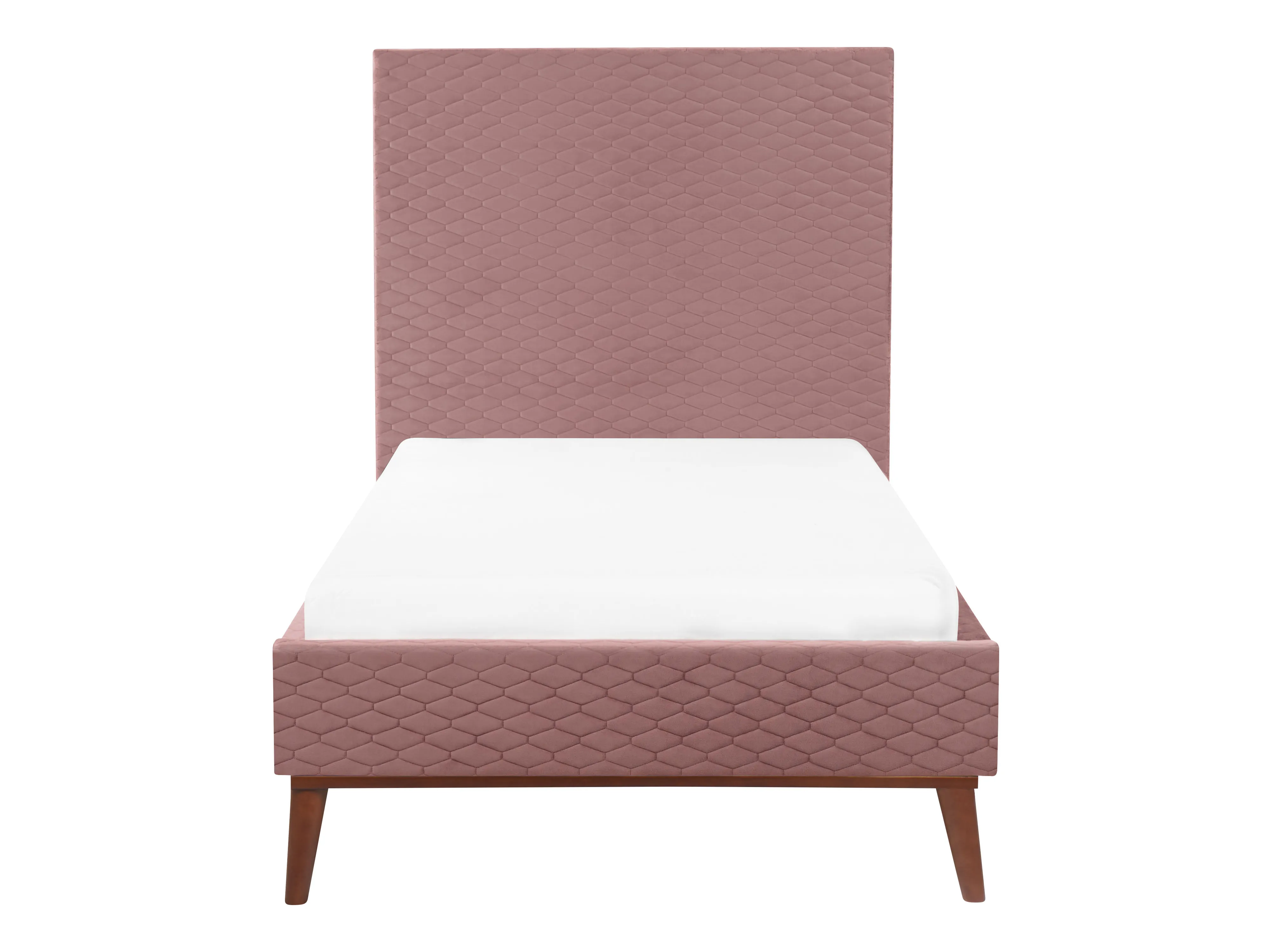 Bed Fluweel BAYONNE 90 x 200 cm Roze