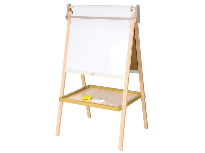 Spielba Holzspielwaren Standtafel mit Papier und Kreide Standtafel mit 2 Seiten