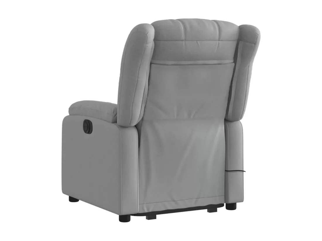 Fauteuil inclinable massant électrique Gris clair Tissu