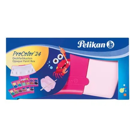 Pelikan Deckfarbkasten Procolor® 24 Pink mit 24 Farben