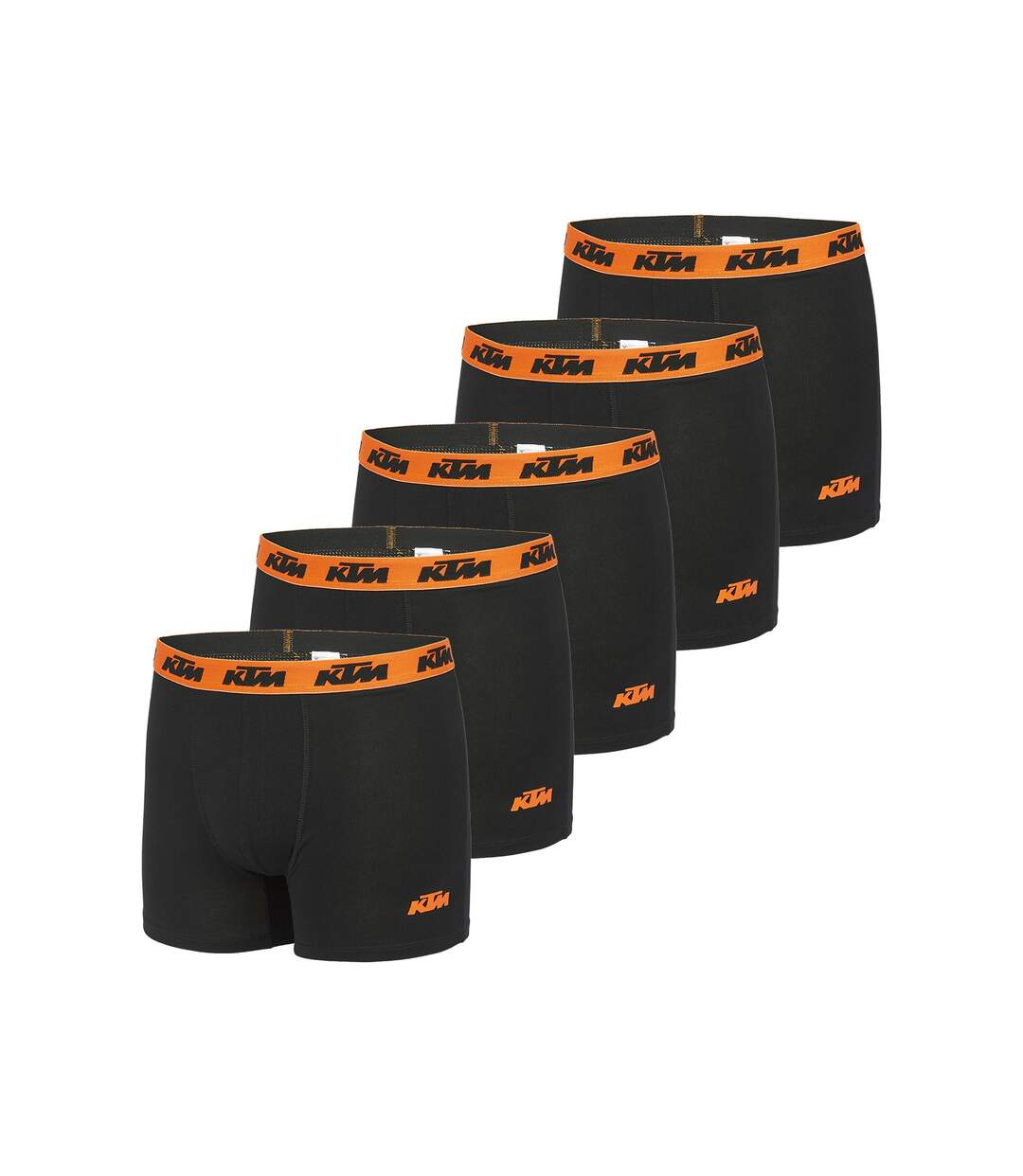 KTM by Freegun Boxer Homme 100% Coton, Calecon Homme, Ultra-doux, Naturel (Lot de 5)