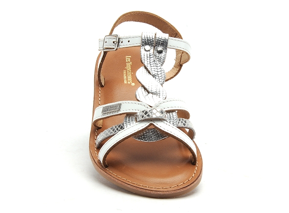 Les tropeziennes nu pieds enfant badami blanc
