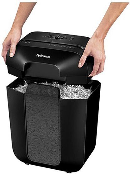 Fellowes LX50 Papierversnipperaar - Cross-Cut - P4 - 9 vel - 17L - Zwart