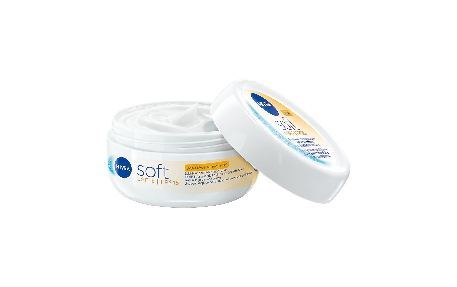 Soft erfrischende Feuchtigkeitscreme Topf LSF 15 100 mlCreme mit Sonnenschutz für eine gesunde Haut