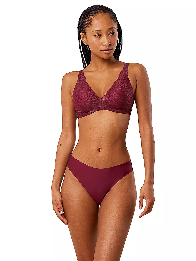 TRIUMPH BH mit Bügel BODY MAKE-UP ILLUSION LACE  woodrose dunkelrot