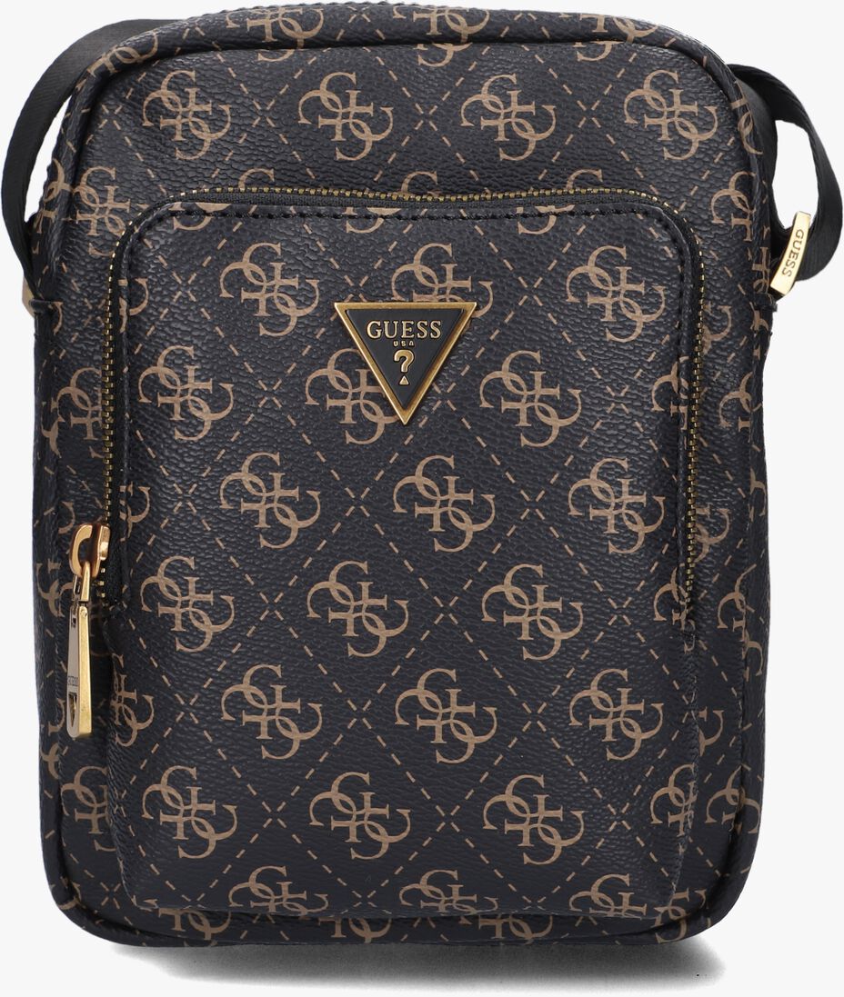 GUESS bruine guess schoudertas vezzola smart xbody double pckt