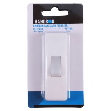 Handson snoerschakelaar met verlichting wit