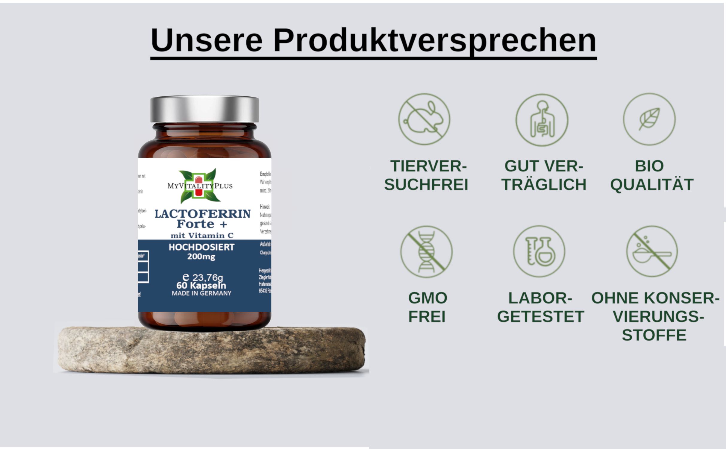 Lactoferrin Forte+ mit Vitamin C | SAPURA®