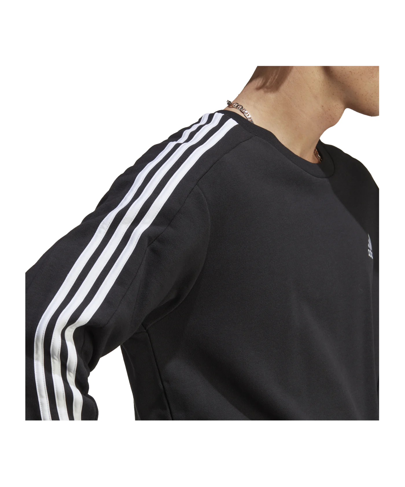 adidas Essentials French Terry 3-Stripes Sweatshirt Black