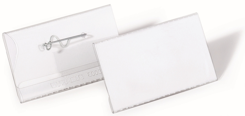 Durable Namensschilder mit Nadel, 40 x 75 mm, 10 Stück