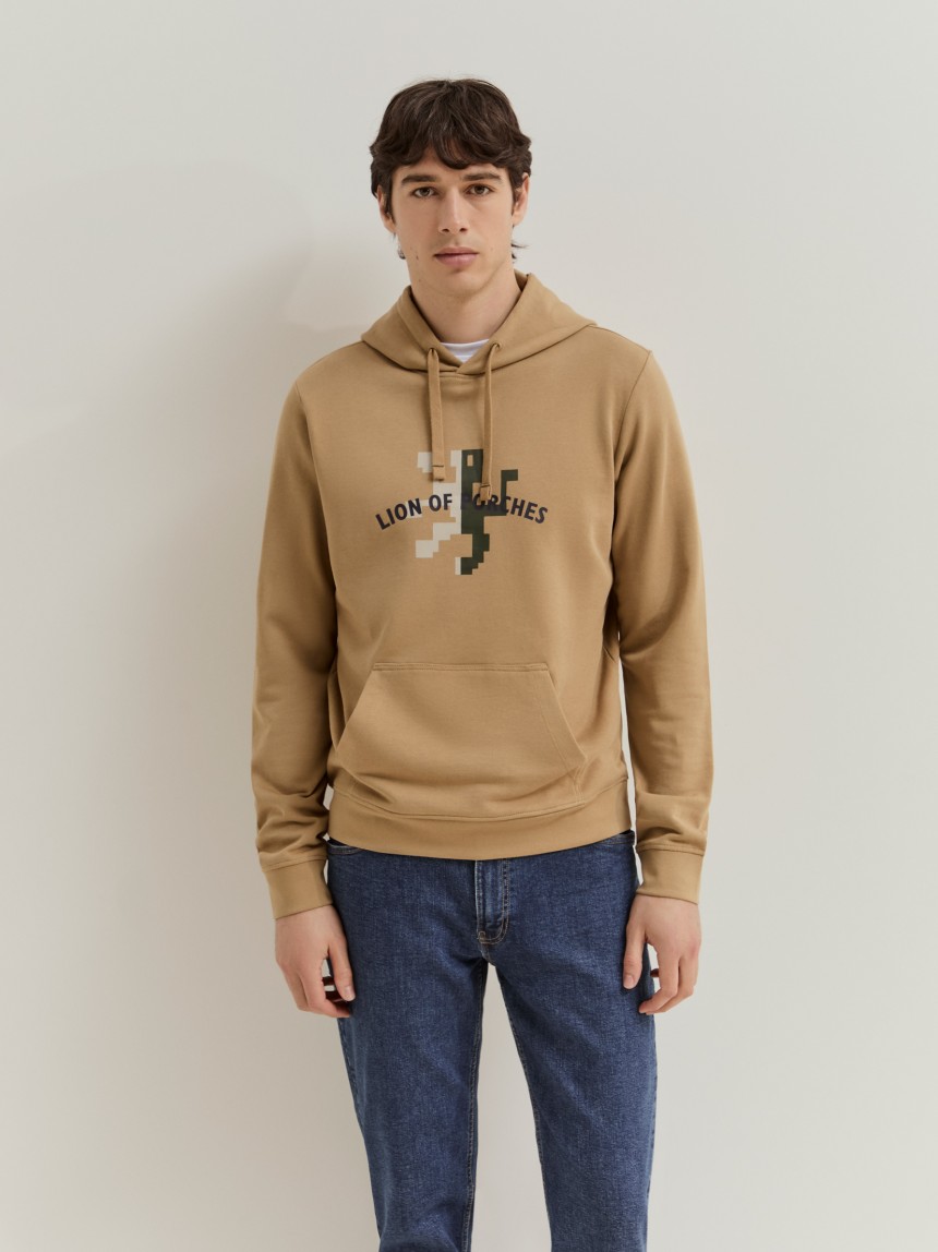 Sweatshirt de algodão com capuz