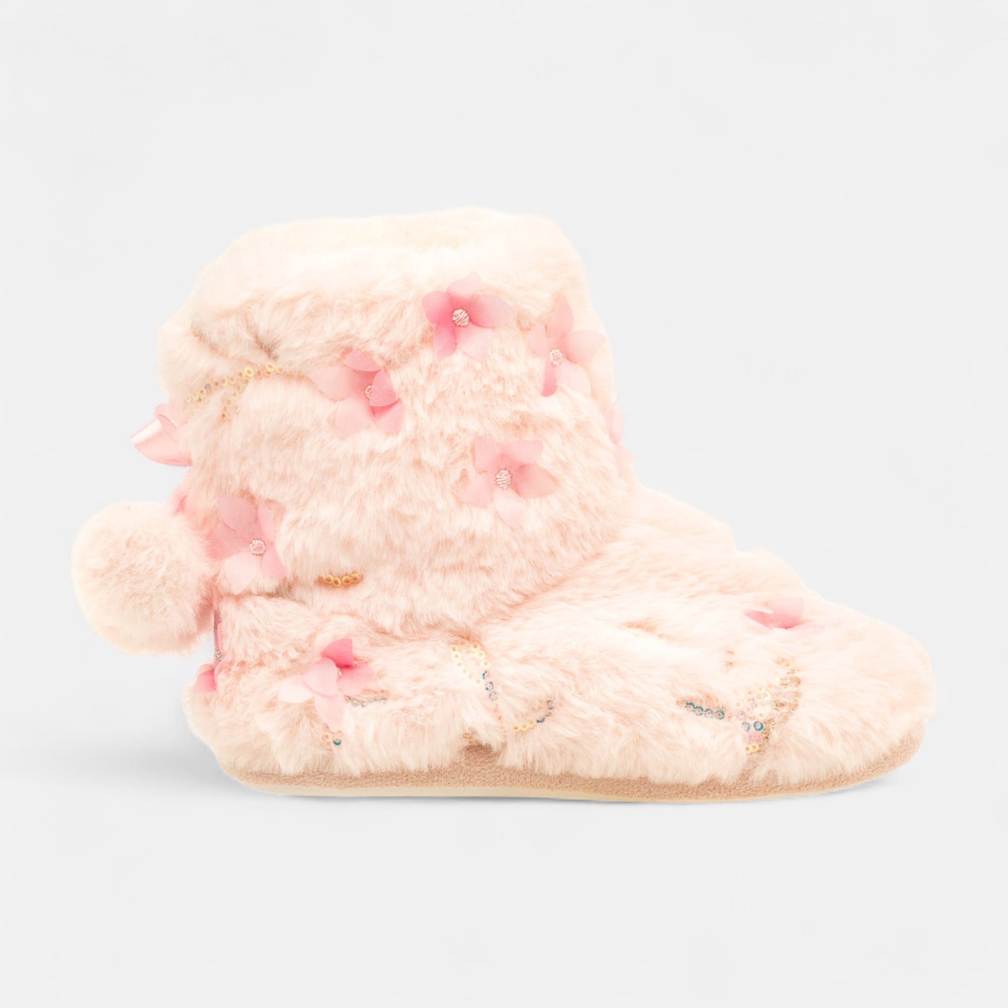 Pantoufles botillons Fille rose