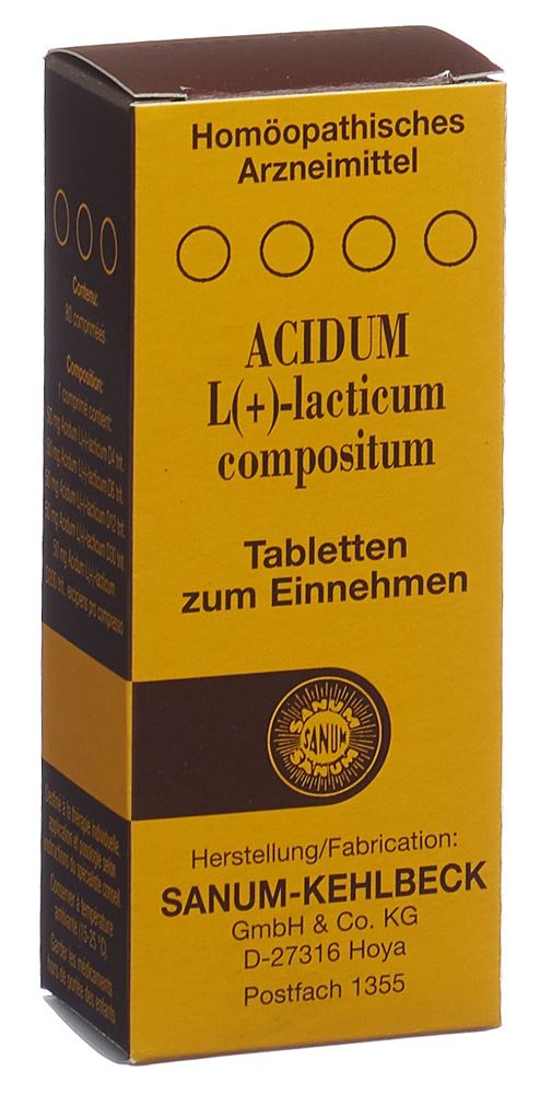 SANUM Acidum L(+)lacticum compositum<br>80 Stück, Tablette