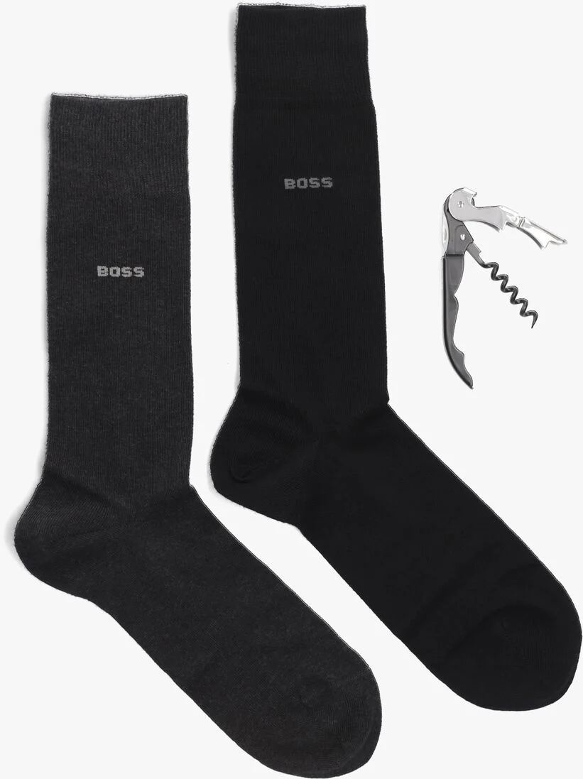 BOSS zwarte boss sokken 2p rs giftset gadget