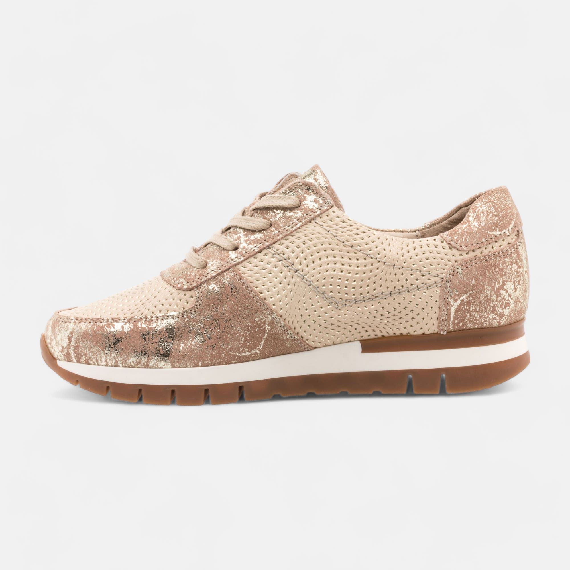 Derbies pieds sensibles Femme en cuir or